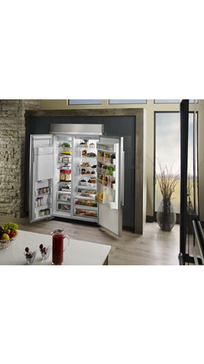 29.5 cu. ft 48-Inch Width Built-In Side by Side Refrigerator with PrintShield™ Finish