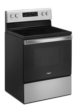 5.3 cu. ft. Whirlpool® electric range with Frozen Bake™ technology.