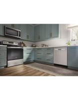 Quiet Dishwasher with 3rd Rack and Pocket Handle