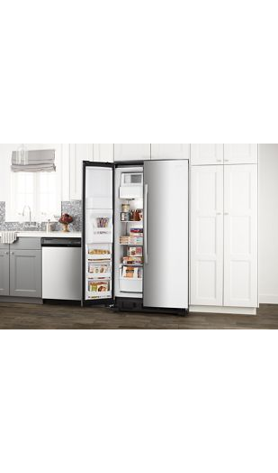 36-inch Side-by-Side Refrigerator with Dual Pad External Ice and Water Dispenser