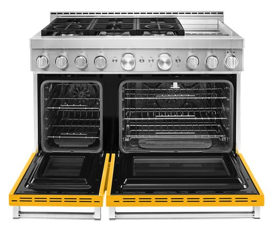  KitchenAid® 48'' Smart Commercial-Style Gas Range with Griddle