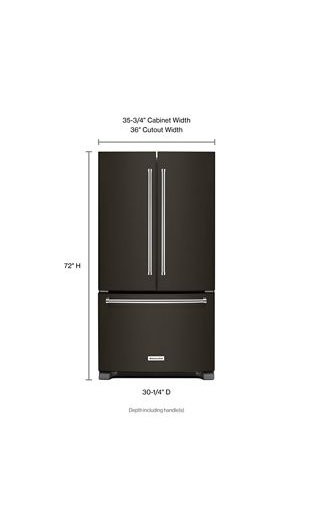 22 cu. ft. 36-Inch Width Counter Depth French Door Refrigerator with Interior Dispense