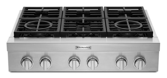 KitchenAid® 36'' 6-Burner Commercial-Style Gas Rangetop