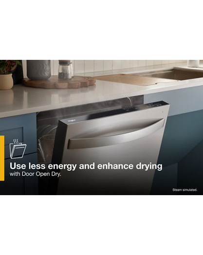 44 dBA ADA Compliant Dishwasher Flush with Cabinets with 3rd Rack