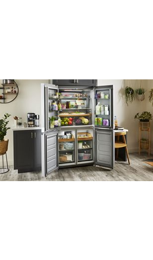 19.4 cu. ft. 36-inch wide Counter-Depth 4-Door Refrigerator with PrintShield™ Finish