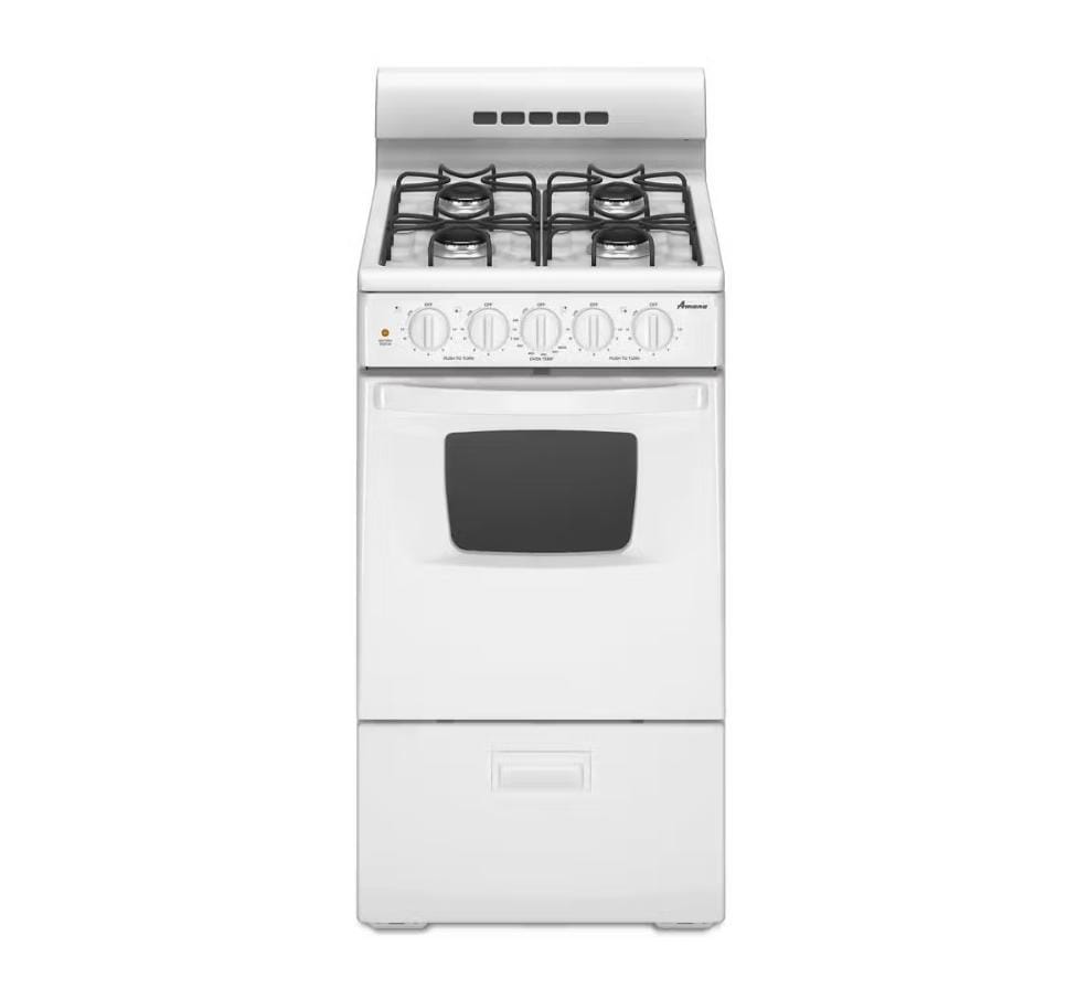 20-inch Gas Range with Compact Oven Capacity.