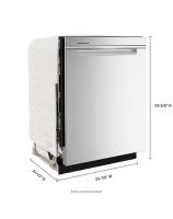 Pocket Handle Dishwasher with 3rd Rack & Large Capacity