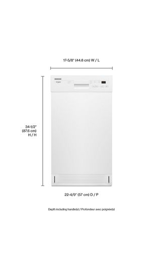 Small-Space Compact Dishwasher with Stainless Steel Tub