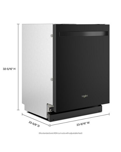 44 dBA ADA Compliant Dishwasher Flush with Cabinets with 3rd Rack