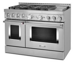  KitchenAid® 48'' Smart Commercial-Style Gas Range with Griddle
