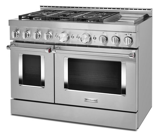  KitchenAid® 48'' Smart Commercial-Style Gas Range with Griddle