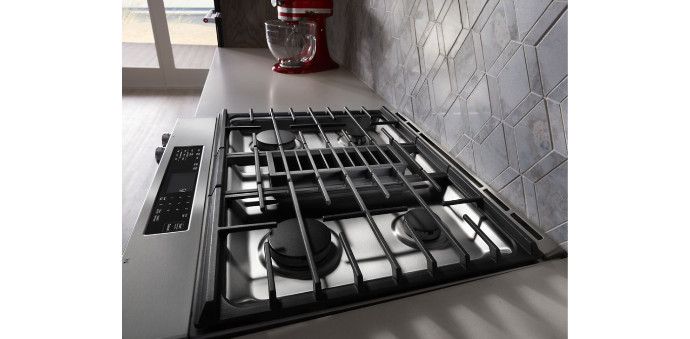 30-Inch 4-Burner Dual Fuel Downdraft Slide-In Range