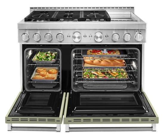  KitchenAid® 48'' Smart Commercial-Style Gas Range with Griddle