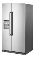 36-Inch Wide Side-by-Side Refrigerator with Exterior Ice and Water Dispenser - 25 Cu. Ft.