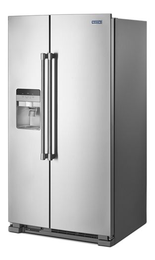 36-Inch Wide Side-by-Side Refrigerator with Exterior Ice and Water Dispenser - 25 Cu. Ft.