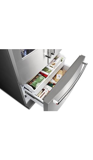 26.8 cu. ft. 36-Inch Width Standard Depth French Door Refrigerator with Exterior Ice and Water and PrintShield™ finish