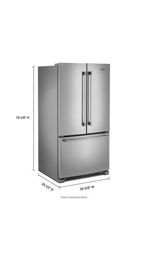 36-Inch Wide French Door Refrigerator with Water Dispenser - 25 Cu. Ft