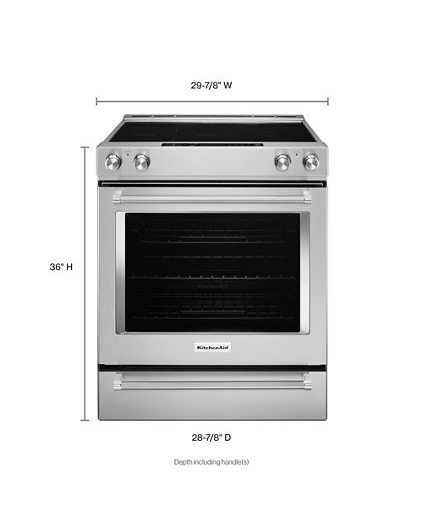 30-Inch 5-Element Electric Convection Slide-In Range with Baking Drawer