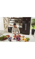 24.8 cu ft. Side-by-Side Refrigerator with Exterior Ice and Water and PrintShield™ Finish