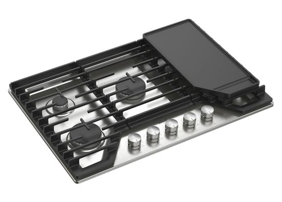 30-inch Gas Cooktop with 2-in-1 Hinged Grate to Griddle