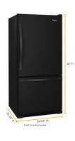 30-inches wide Bottom-Freezer Refrigerator with SpillGuard™ Glass Shelves - 18.7 cu. ft.