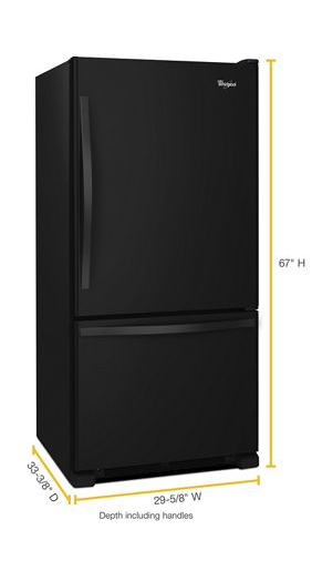 30-inches wide Bottom-Freezer Refrigerator with SpillGuard™ Glass Shelves - 18.7 cu. ft.