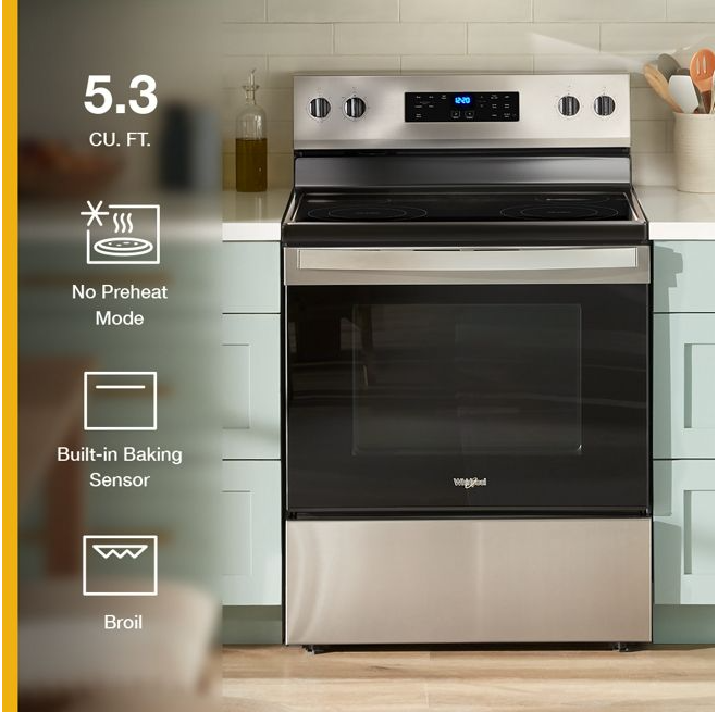 30-inch Electric Range with Steam Clean