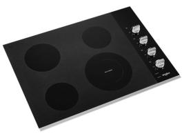 30-inch Electric Ceramic Glass Cooktop with Dual Radiant Element