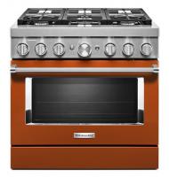 KitchenAid® 36'' Smart Commercial-Style Dual Fuel Range with 6 Burners
