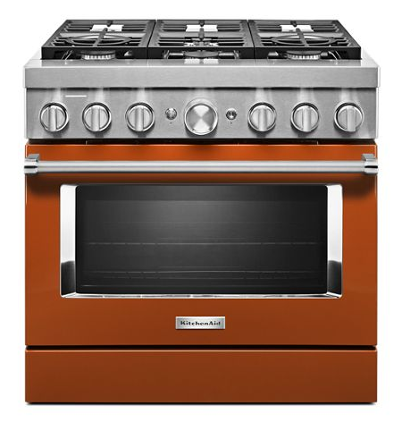 KitchenAid® 36'' Smart Commercial-Style Dual Fuel Range with 6 Burners
