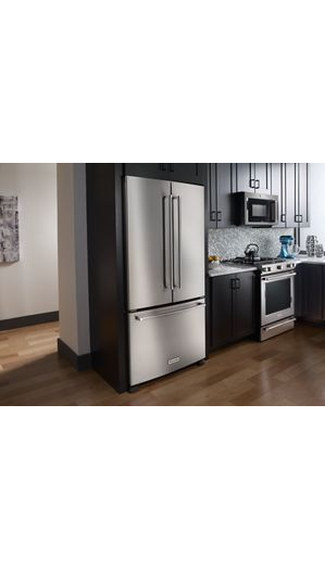 22 cu. ft. 36-Inch Width Counter Depth French Door Refrigerator with Interior Dispense