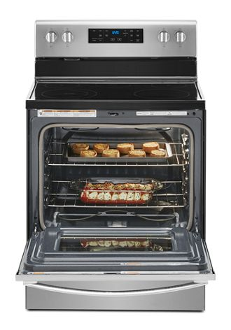 5.3 cu. ft. Whirlpool® electric range with Frozen Bake™ technology.