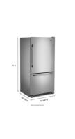 33-Inch Wide Bottom Mount Refrigerator - 22 Cu. Ft.