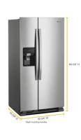 33-inch Wide Side-by-Side Refrigerator - 21 cu. ft