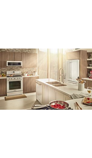 20 cu. ft. 36-Inch Width Counter-Depth French Door Refrigerator with Interior Dispensev