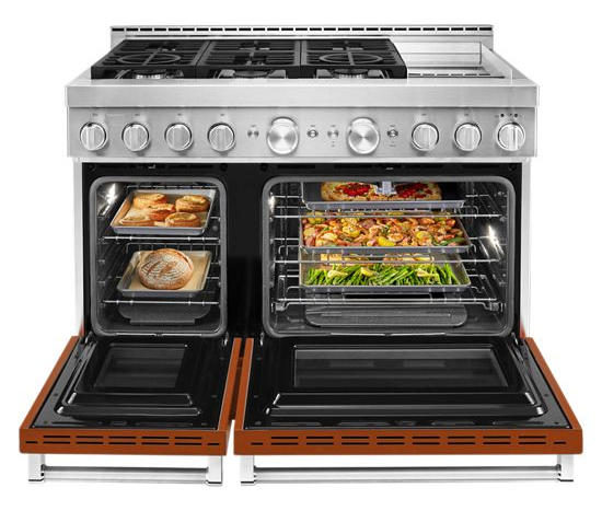  KitchenAid® 48'' Smart Commercial-Style Gas Range with Griddle