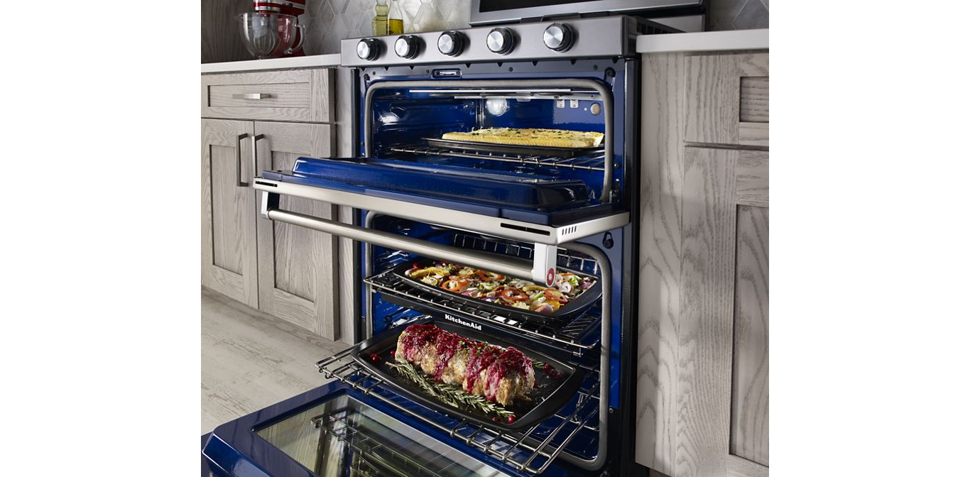 30-Inch 5 Burner Gas Double Oven Convection Range