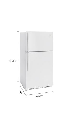 33-inch Wide Top Freezer Refrigerator - 21 cu. ft