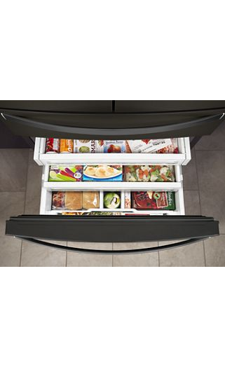 36-inch Wide 4-Door Refrigerator with Exterior Drawer - 26 cu. ft.