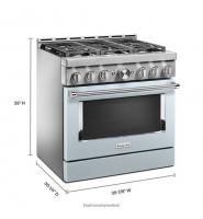 KitchenAid® 36'' Smart Commercial-Style Gas Range with 6 Burners