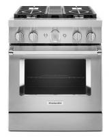 KitchenAid® 30'' Smart Commercial-Style Dual Fuel Range with 4 Burners