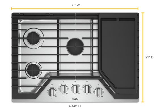 30-inch Gas Cooktop with Griddle