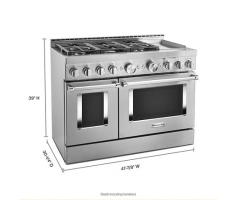  KitchenAid® 48'' Smart Commercial-Style Gas Range with Griddle