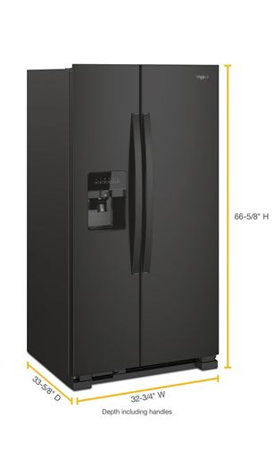33-inch Wide Side-by-Side Refrigerator - 21 cu. ft