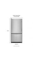 22 cu. ft. 33-Inch Width Full Depth Non Dispense Bottom Mount Refrigerator