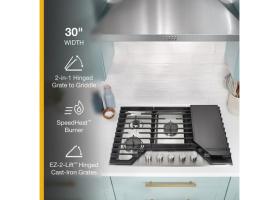 30-inch Gas Cooktop with 2-in-1 Hinged Grate to Griddle