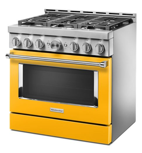 KitchenAid® 36'' Smart Commercial-Style Gas Range with 6 Burners