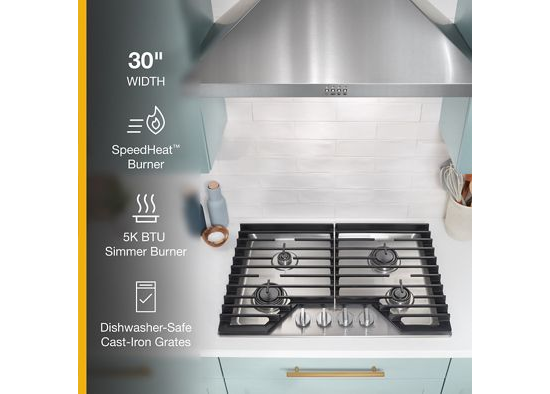 30-inch Gas Cooktop with SpeedHeat™ Burners