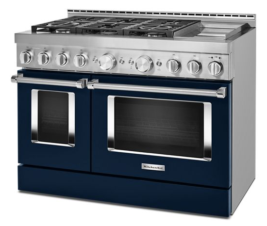  KitchenAid® 48'' Smart Commercial-Style Gas Range with Griddle