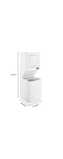 1.6 cu.ft Electric Stacked Laundry Center 6 Wash cycles and AutoDry™
